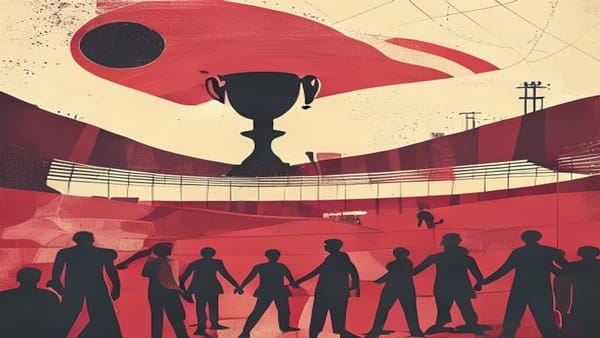 Ilustração editorial: Trump classifica Copa de 2026 como "um dos maiores eventos"