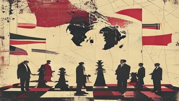 Ilustração editorial: Trump pressiona pela Groenlândia e critica aliados da Otan em cúpula