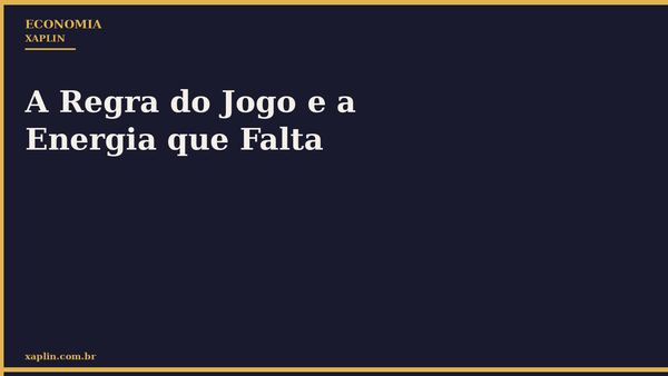 A Regra do Jogo e a Energia que Falta