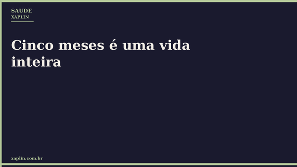 Cinco meses é uma vida inteira