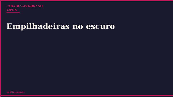 Empilhadeiras no escuro