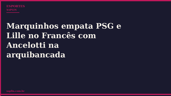 Marquinhos empata PSG e Lille no Francês; Ancelotti assiste