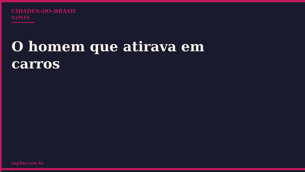 Atirador dispara contra carros em série