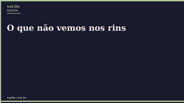 O que não vemos nos rins