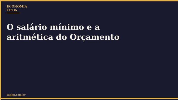 O salário mínimo e a aritmética do Orçamento