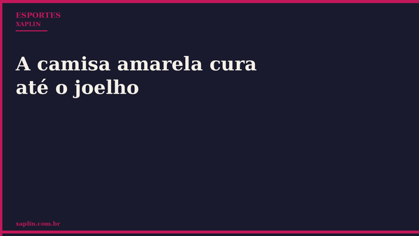 Camisa amarela não cura joelho, diz estudo