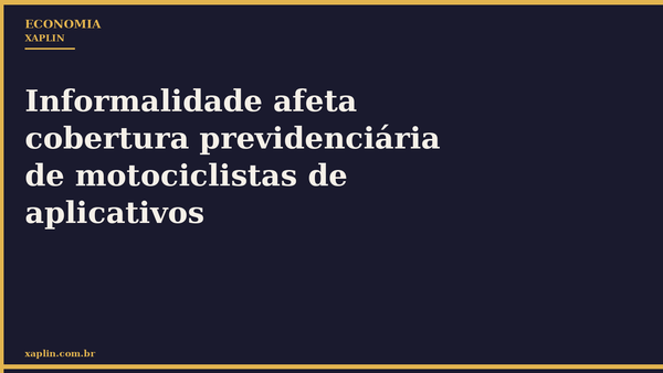 Informalidade afeta cobertura previdenciária de motociclistas de aplicativos