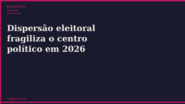 Dispersão eleitoral fragiliza o centro político em 2026