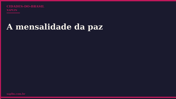 A mensalidade da paz