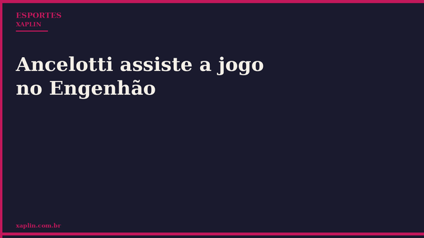 Ancelotti assiste a jogo no Engenhão
