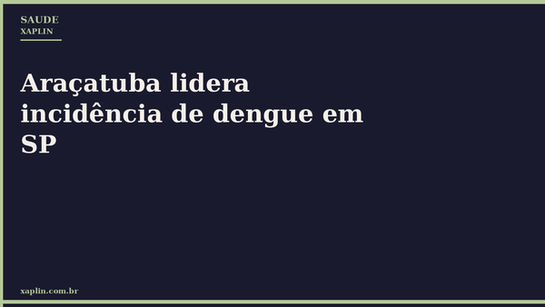 Araçatuba lidera incidência de dengue em SP