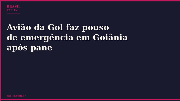 Avião da Gol faz pouso de emergência em Goiânia após pane