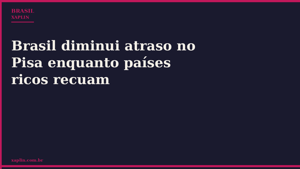 Brasil diminui atraso no Pisa enquanto países ricos recuam