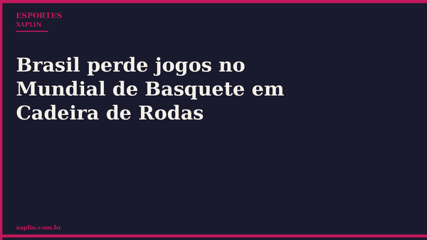 Brasil perde jogos no Mundial de Basquete em Cadeira de Rodas