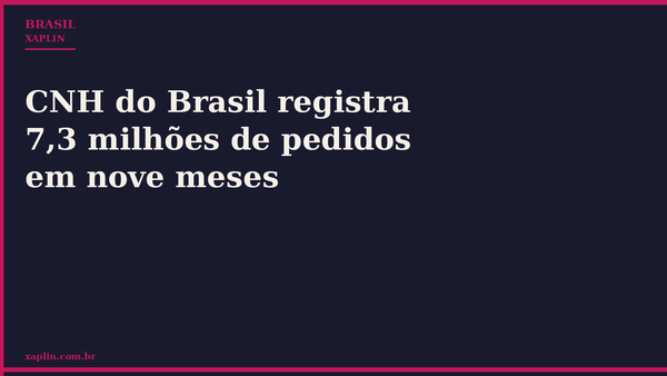 CNH do Brasil registra 7,3 milhões de pedidos em nove meses
