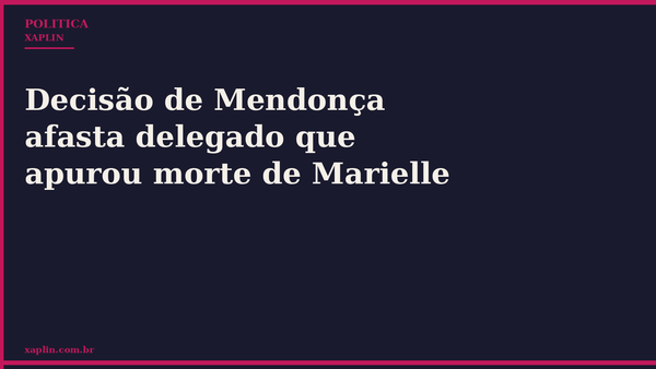 Decisão de Mendonça afasta delegado que apurou morte de Marielle