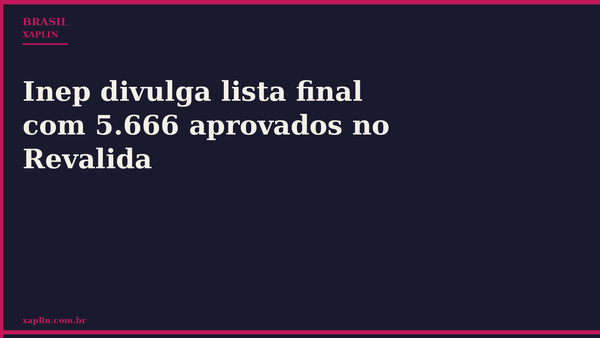 Inep divulga lista final com 5.666 aprovados no Revalida