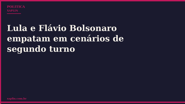 Lula e Flávio Bolsonaro empatam em cenários de segundo turno