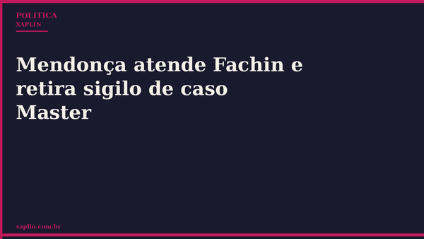 Mendonça atende Fachin e retira sigilo de caso Master