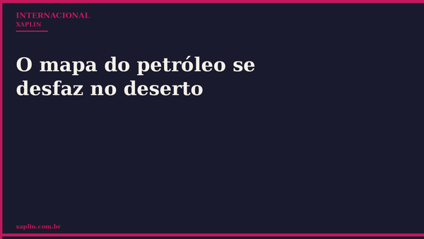Fumaça preta em Medina revela blefe geopolítico do petróleo