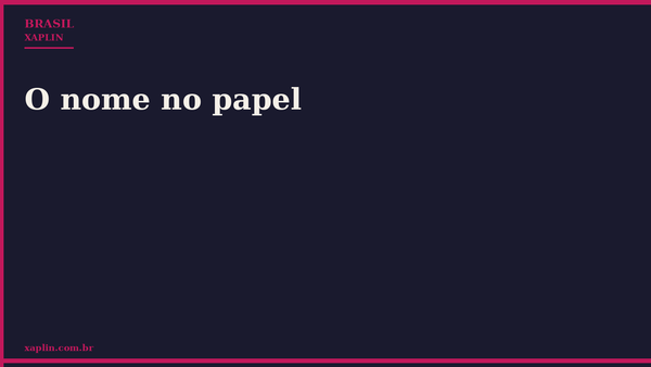 Heitor Graça reflete sobre significado de um nome no papel