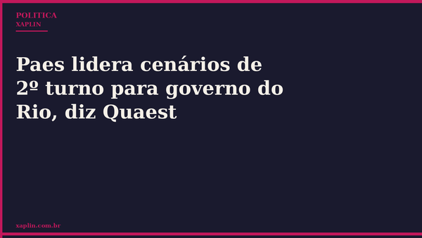 Paes lidera cenários de 2º turno para governo do Rio, diz Quaest