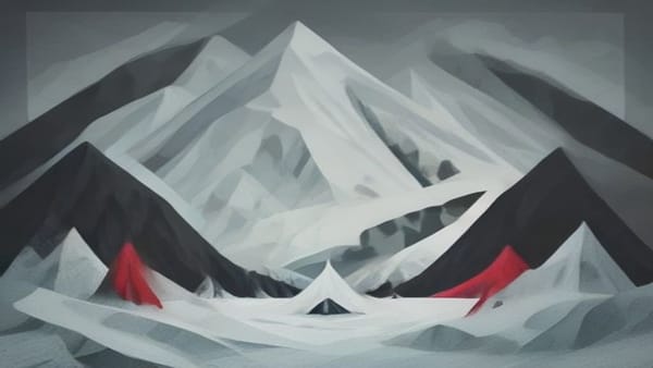 Ilustração editorial: Avalanche mata 11 alpinistas no monte Mizhirgi, na Rússia