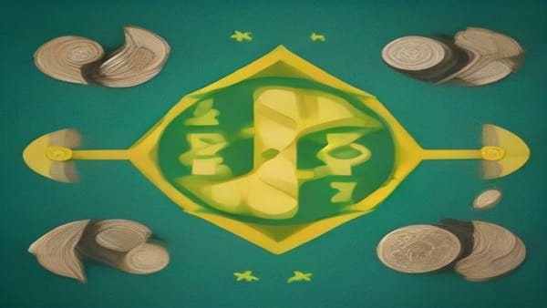 Ilustração editorial: PIB do Brasil cresce 0,5% no 2º trimestre de 2026, diz IBGE