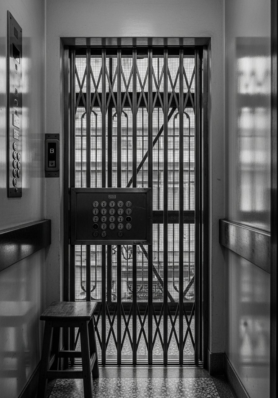 Elevador antigo vazio